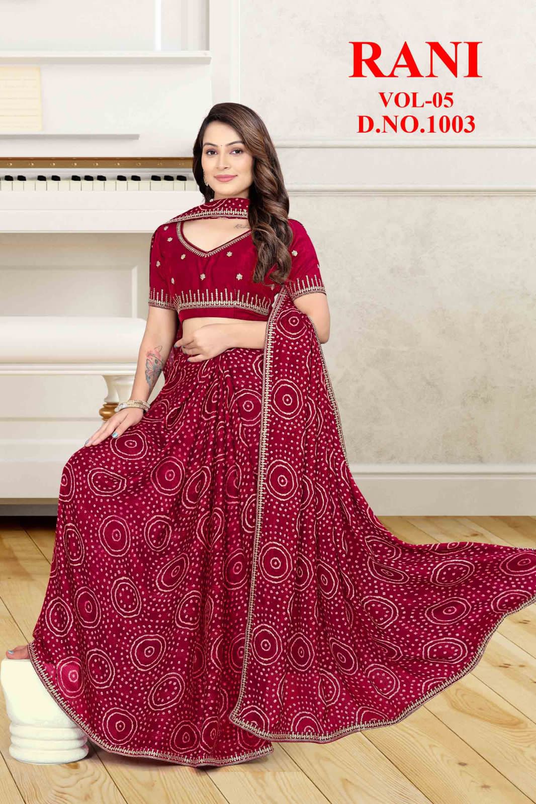 Rani Color Saree